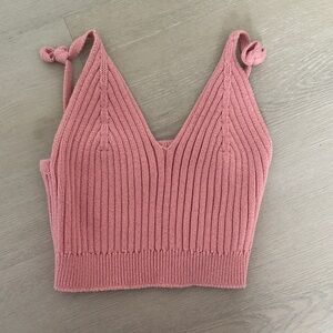 Pink Knitted Women's Top